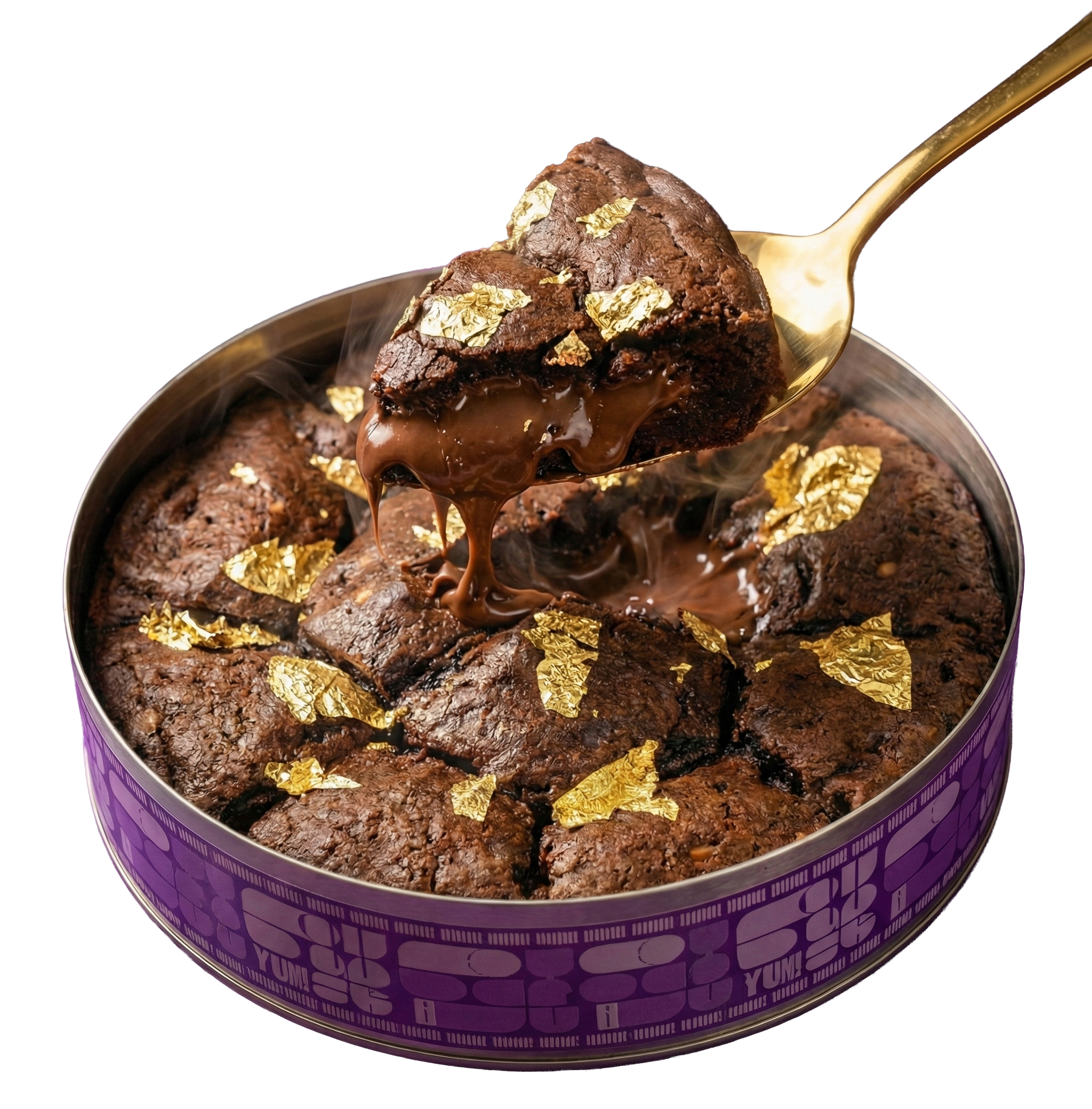 Triple Chocolate Cookies with Gold