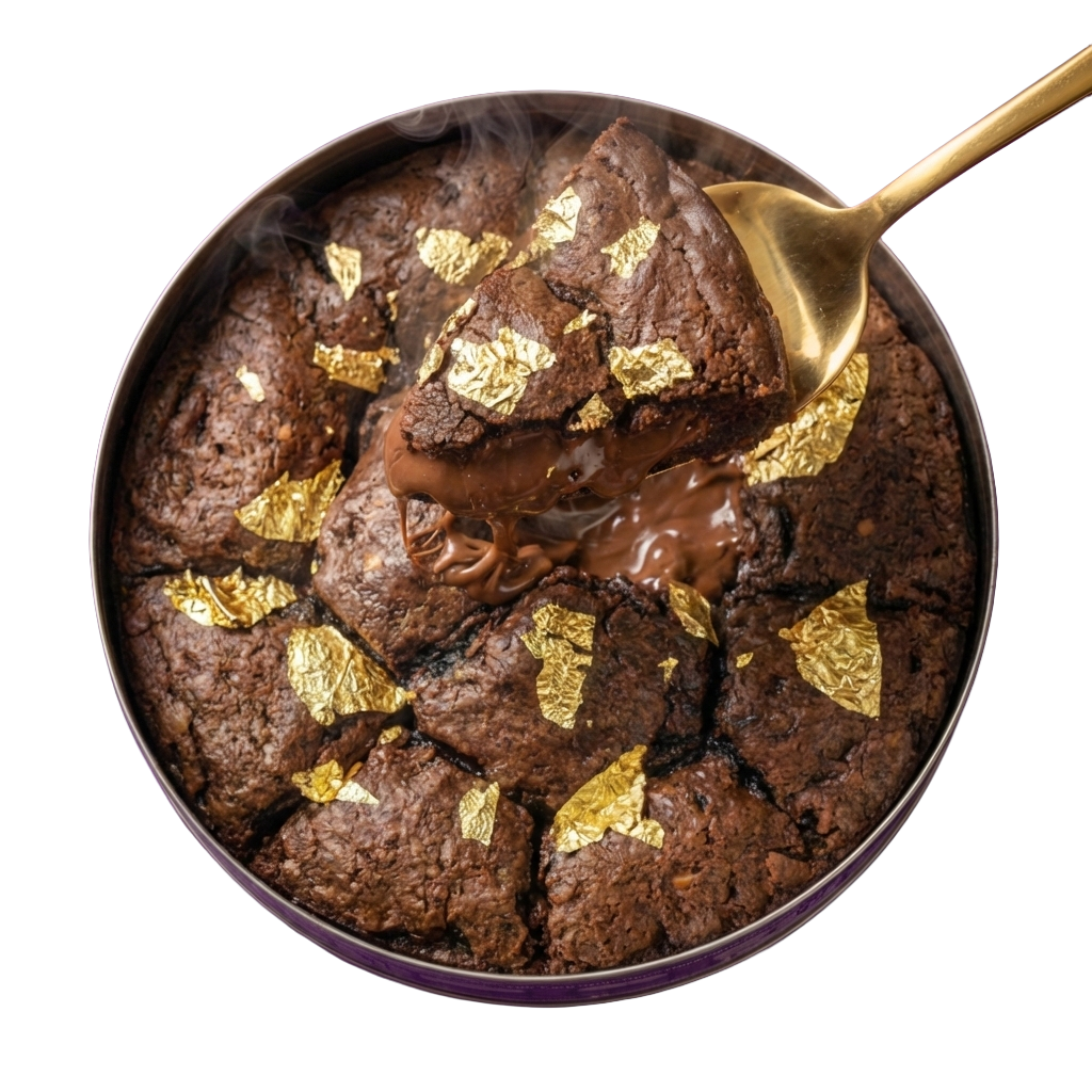Triple Chocolate Cookies with Gold