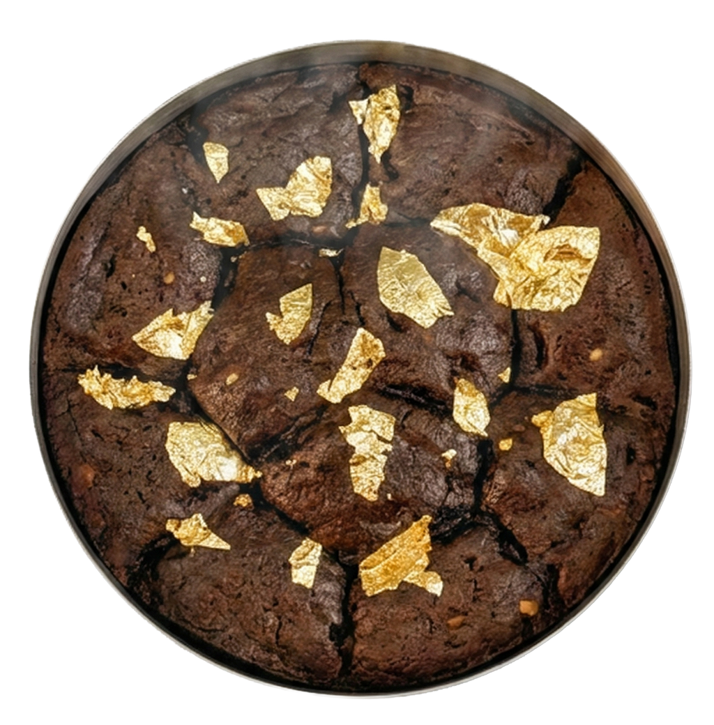 Triple Chocolate Cookies with Gold