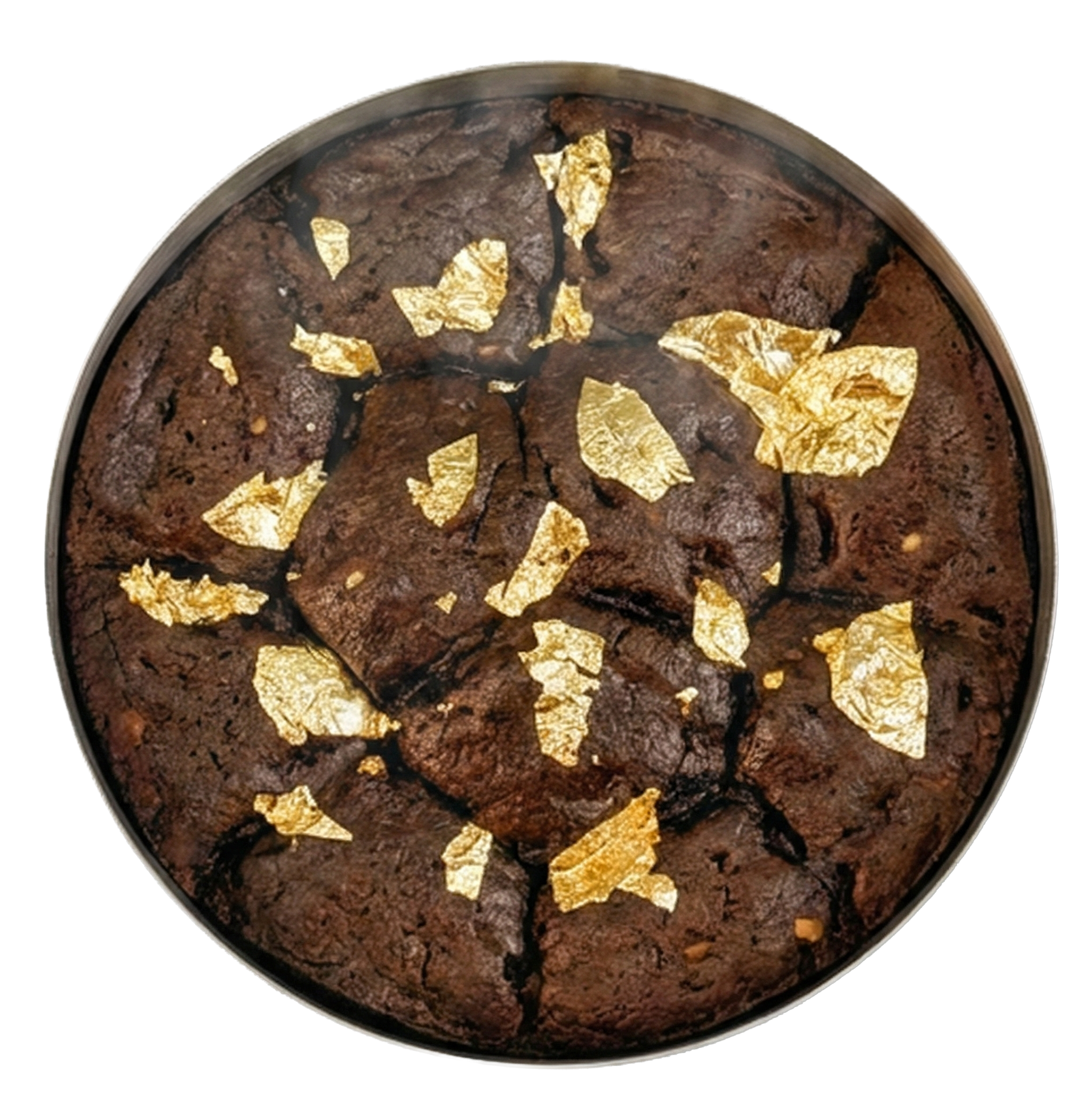 Triple Chocolate Cookies with Gold